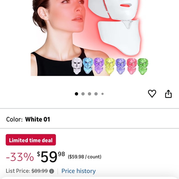 LED Light Face Mask with One-Key Button - Picture 6 of 7